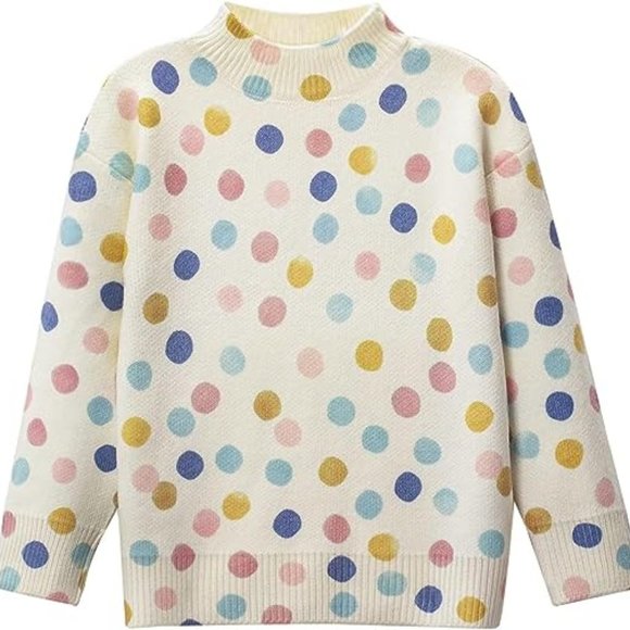 Pullover Sweaters for Girls Kids & Toddler Little Girl's Knitted Sweatshirt - Picture 1 of 5